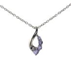 スタージュエリー 涙型/ドロップ 4P タンザナイトネックレス ペンダント/Pt950-1.7g/STAR JEWELRY 翌日配送可/h201126/369537