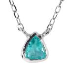 新物★・プチ 1P・パライバカラー・トルマリンネックレス・ペンダント/Pt900-Pt850-1.0 ...