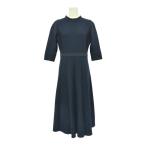 M Maglie le cassetto エムマーリエルカセット 上品フリルニット・ハイウエストワンピース 袖パール /51172203/9/ネイビー/b250422/555314