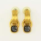 ジバンシー(ジバンシィ) ヴィンテージ メタルカラーストーン フープピアス 17.1g/GIVENCHY 翌日配送可/RF4/h210624/398548