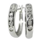 Yahoo! Yahoo!ショッピング(ヤフー ショッピング)スナップ フープ 12P・ダイヤモンドピアス/Pt900-4.8g/（0.25+0.25） 0.50ct/中央宝石研究所/プラチナカラー 翌日配送可/215881