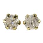 スタッド・ダイヤモンドピアス/K18YG/750-0.5g/(0.08+0.08) 0.16ct/中央宝石研究所ソーティング/イエローゴールド/RF4/h181201/221110