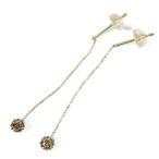 カシケイ ミル・ダイヤモンドチェーンピアス/K18YG/750-1.2g/(0.10ct+0.10ct) 0.20ct/イエローゴールド/RF4/h181213/222519