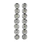14P・フリル・連ダイヤモンドピアス/K18WG/750-1.4g/(0.15ct+0.15ct) 0.3ct/ダイヤモンド弊社保証/ホワイトゴールドRF3/h181221/225929