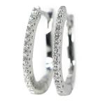 Yahoo! Yahoo!ショッピング(ヤフー ショッピング)ポンテヴェキオ フープ・ダイヤモンド・スナップピアス/K18WG/750-4.1g/0.17ct/ホワイトゴールド/Ponte Vecchio 翌日配送可/h190311/280043