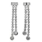 フリル 52P・2連・ダイヤモンド・フリルピアス/K18WG/750-5.4g/(0.52ct+0.52ct) 1.04ct/ホワイトゴールド 翌日配送可/h190424/286628