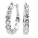 ループ 24P・ダイヤモンドピアス・天然/K18WG/750-2.7g/(1.00ct+1.00ct) 2.00ct/DGL/ダイヤモンドグレーディングラボラトリー/h190611/292347