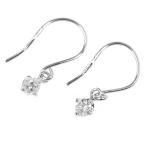 2P・ダイヤモンド・フリルピアス/Pt900-0.3g/(0.05+0.05) 0.10ct/プラチナカラー/RF4/h190809/300325