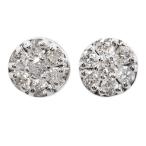 ラウンドフォルム・14P・ダイヤモンドピアス・No Indications of Heating/K18WG/0.8g/(0.1+0.1) 0.2ct/ホワイト 翌日配送可/h181115/315922