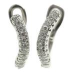 クリップタイプ ウェーブライン・20P・ダイヤモンドピアス・天然/K18WG/6.4g/（0.36+0.36）0.72ct/ホワイトゴールド/RF4/h191226/322297