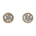 メザンジュ by 銀座リム フリル 計0.14ctダイヤモンドピアス/K18PG/750-0.3g/ピンクゴールド/Mesange by Ginza Rim 翌日配送可/RF4/h210603/395024
