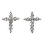 クロスモチーフ・ダイヤモンドピアス/Pt900-1.0g/0.08ct/FD:0.08ct/プラチナカラー 翌日配送可/RF2/h220510/439779