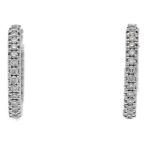ショッピングダイヤモンド 0.15ct/FD:0.15ct/フープ ループ・ダイヤモンド ピアス/K18WG/750-3.1g/ホワイトゴールド/プレゼント/記念日/h251031/595284