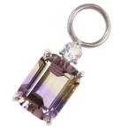 Yahoo! Yahoo!ショッピング(ヤフー ショッピング)チャーム・アメトリン・ムーンストーンピアス/K18WG/750-0.9g/1.5ct/FD:0.05ct/ホワイトゴールド/RF2/h190720/298018