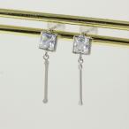 ピュアトレ ペアフリル キュービックジルコニアピアス/K10WG/416-0.3g/ホワイトゴールド/Puretre 翌日配送可/RF1/h210906/406002