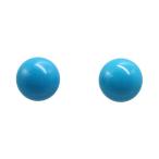 シンプルライン・ターコイズ（トルコ石）・スタッドピアス/K18WG/750-1.7g/中央宝石研究所/ホワイトゴールド×ブルー 翌日配送可/h200630/346560