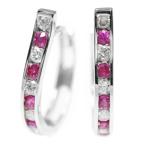 Yahoo! Yahoo!ショッピング(ヤフー ショッピング)【新品】ルビー・ダイヤモンド・スナップピアス/K18WG/750-1.24g/RU（0.12+0.12） 0.24ct/FD:（0.10+0.10） 0.20ct/翌日配送可/i190702/297081