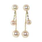 恵パール 3P・アコヤ真珠/Japan Pearl/養殖真珠・パールピアス/K18YG/750-2.6g/ゴールド/ホワイト/MEGUMI PEARL 翌日配送可/RF4/h201009/365308