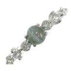 Yahoo! Yahoo!ショッピング(ヤフー ショッピング)7P・クリソベリルキャッツアイ・ダイヤモンドリング・指輪/K18WG/750-1.5g/AL0.41ct/FD:0.25ct/11号/#51/ホワイトゴールド /h220225/425099