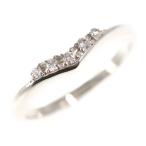 スタージュエリー V字モチーフ 5P・ダイヤモンドリング Pt950-3.1g/FD:0.06ct/8号/#48/2PR0316/STAR JEWELRY/RF2/h191129/318782
