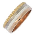 美品 BOUCHERON ブシュロン キャトル クラシック スモール リング 指輪/K18W+P+B/750,3カラー-5.9g/13号/#53/ゴールド/h260115/601720