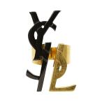 サンローランパリ YSLモノグラム ロゴリング・指輪/-6.5g/11号/#51/ゴールド/ブラック/SAINT LAURENT PARIS 翌日配送可/RF3/h201012/365318