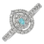 (ラスト1点) PT0.04ct/FD:0.42ct/パライバトルマリン ダイヤモンド ハーフエタニティ 取り巻き リング/Pt950-3.5g/11.5号/#51.5/h251227/598971