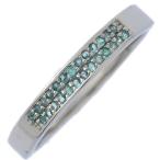 PT0.11ct/パライバトルマリン リング 指輪/Pt950-3.4g/11号/#51/プラチナ/h260128/604043