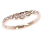スタージュエリー V字モチーフ 9P・ダイヤモンドリング・指輪・天然/K18PG/750-1.4g/0.12ct/6号/#46/STAR JEWELRY/RF1/h190919/308248