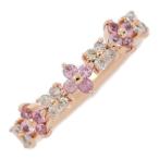 0.16ct/Samantha Tiara サマンサティアラ フラワーモチーフ・ピンクサファイア・ダイヤモンド リング・指輪/K18PG/750-1.6g/9号/h250319/551485