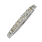 0.5ct/ハーフエタニティセッティング・ブランダイヤモンド リング・指輪/Pt900-2.5g/12号/#52/プラチナ/プレゼント/記念日/h250423/554556