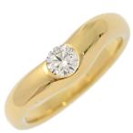 ショッピングティファニー TIFFANY＆Co. ティファニー エルサペレッティ・カーブド バンド 1P・ダイヤモンドリング・指輪/K18YG/750-4.3g/8.5号/記念日/h250919/590972