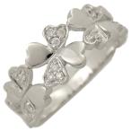 0.09ct/FOLLI FOLLIE フォリフォリ 四葉のクローバー ダイヤモンド リング・指輪/K18WG/750-3.6g/10号/#50/ホワイトゴールド/h251107/594852