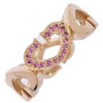 Cartier カルティエ Cハートオブカルティエ 17P ピンクサファイア リング 指輪/K18PG/750-6.9g/13号/#53/ピンクゴールド/h260114/601899