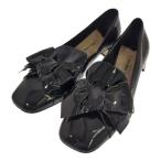 ショッピングミュウミュウ miu miu ミュウミュウ エナメルレザー リボン ぶじゅーヒール ローファー パンプス 靴/39/ブラック/ヒール/ドレスシューズ/b251014/593840
