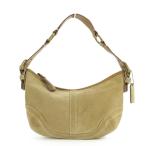 コーチ スウェードレザー・アクセサリーポーチ/ハンドバッグ/9658/ベージュ×ブラウン/COACH/RF4/b190207/277592