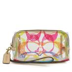  прекрасный товар * Coach многоцветный * signature * cosme * винил сумка / прозрачный × бежевый × мульти- /COACH на следующий день рассылка возможно /218365