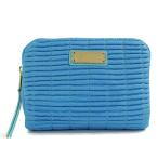  Juicy Couture Logo plate *las Pal форель нейлон cosme сумка / голубой × Gold /JUICY COUTURE/RF3/221240