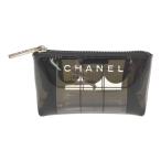 CHANEL シャネル PVC パフューム柄 コスメポーチ バニティ ミニポーチ/03P/ブラック/プレゼント/b250714/584253