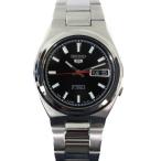 美品・セイコーファイブ 自動巻き時計 裏スケ ブラック文字盤-37.0g/7S26-02S0/シルバー/SEIKO 5 翌日配送可/h190329/282216