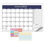 2022年デスクカレンダー 2021年11月~2022年12月 大きな月間壁掛けカレンダー 9.8インチ x 7.1インチ 大きな罫線 ユリウスの日付
