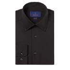  free shipping David Donahue Men's Long Sleeve Fine Twill Dress Shirt, Black, 16.5" Neck x 34"-35" Sleeve parallel import 