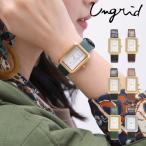 ショッピング時計 アングリッド 腕時計 UNG-21790T レディース Ungrid シグネチャー オクタゴンフェイス ステンレンススチール アナログ表示方式 本革 レザー