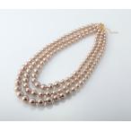Yahoo! Yahoo!ショッピング(ヤフー ショッピング)コットンパール３連ネックレス　3ウェイ　驚くほど軽い着け心地　大粒で存在感たっぷり　・送料無料・