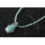 Yahoo! Yahoo!ショッピング(ヤフー ショッピング)大粒アマゾナイトの華やかネックレス　・送料無料・　美しいミントグリーンの天然石　