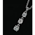 Yahoo! Yahoo!ショッピング(ヤフー ショッピング)キュービックジルコニア　スリーストーンペンダント