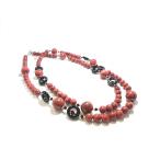 Yahoo! Yahoo!ショッピング(ヤフー ショッピング)アフリカ珊瑚とリングオニキスのロングネックレス