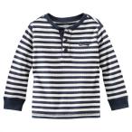 オシュコシュ Tシャツ 子供 長袖 OshKosh ワッフル サーマル ロンT ボーダー 男女兼用 男の子 女の子 デニム