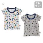 ショッピングルビー セール30%OFF！ダブルビー 半袖　Ｔシャツセット(２枚セット)(90cm-140cm)(下着・肌着セット)ミキハウス正規販売店●メール便OK
