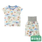 ホットビスケッツ リゾート柄 腹巻付き 半袖パジャマ（６分丈パンツ）(80-120cm)ミキハウス正規販売店●メール便不可